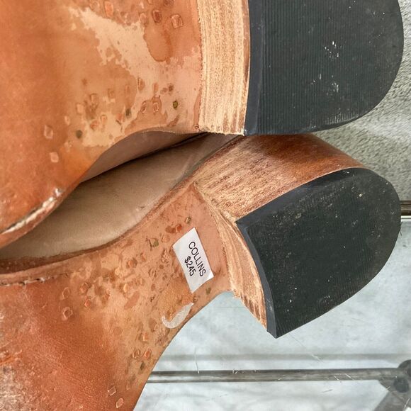 Freebird by Steven Open Back Collins Clog Tan Leather Brn. tan Snake size 6 - Picture 11 of 13